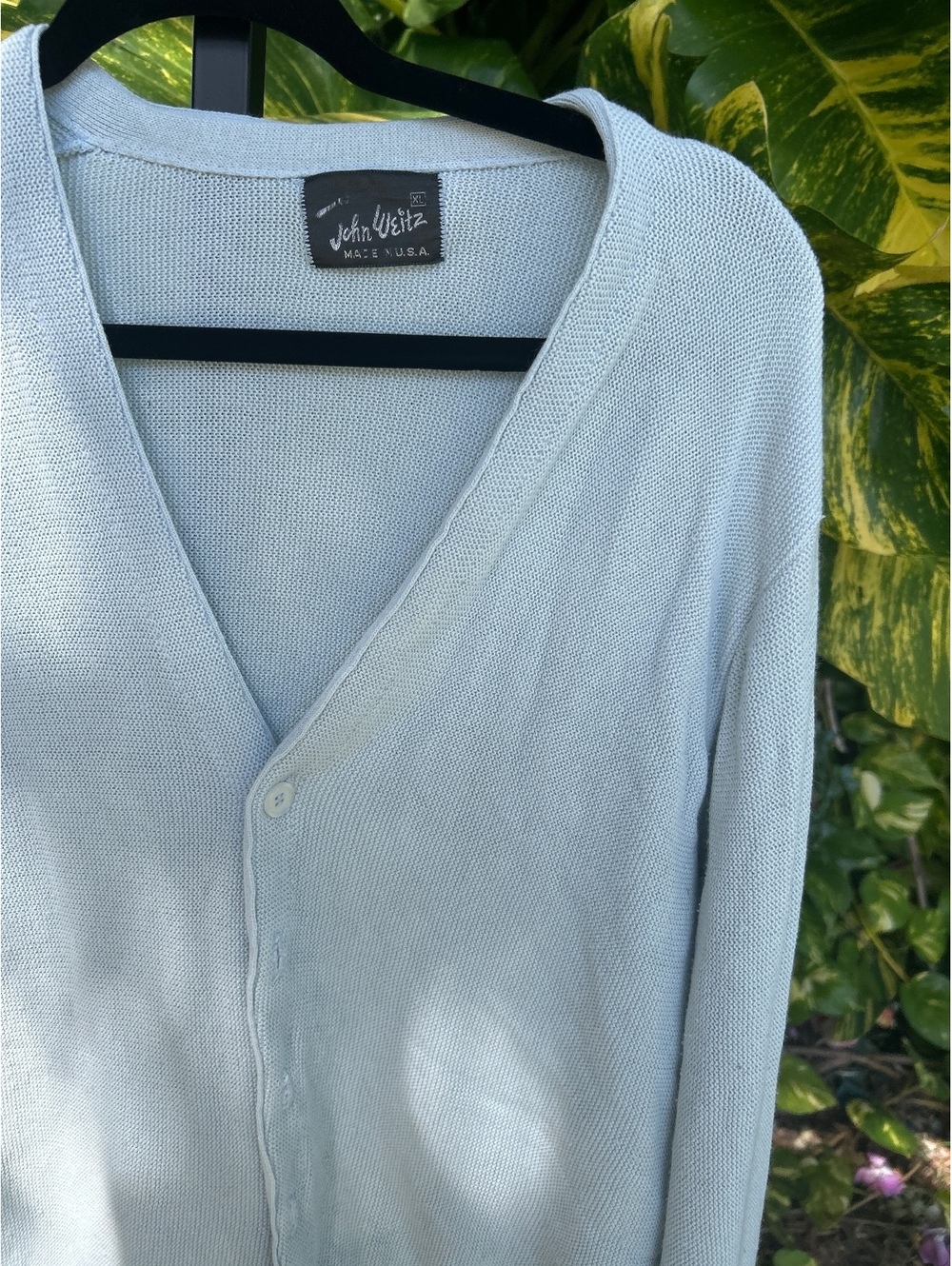 John Weitz Light Blue Button-Up Cardigan Sweater XL